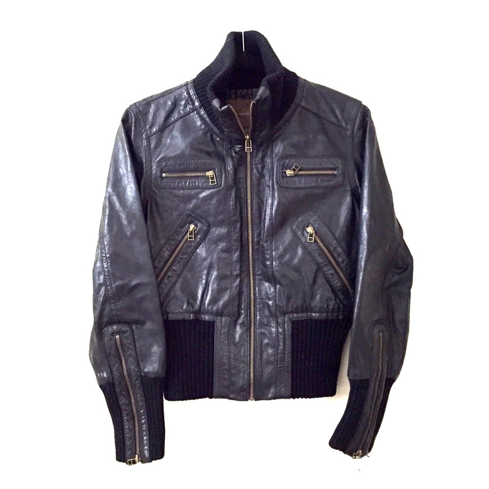 Genuine Leather Bomber Jacket